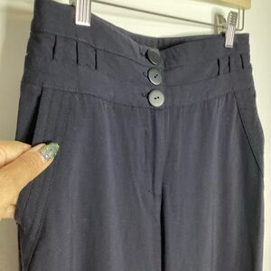 Jack by BB Dakota Sailor Style Black Boot Cut Pants XS/S